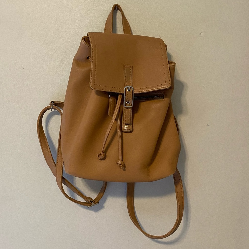 COPY - Coach F3W 9858 Legacy Tan Leather Drawstring Backpack